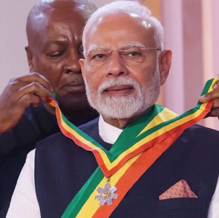 <span class="nnColorfulPostColor" style="color:rgb(0,0,0,1)">વડાપ્રધાન મોદીનું ધાનામાં 21 તોપોની સલામી સાથે ભવ્ય સ્વાગત, મહત્વના 4 કરાર થયા</span>