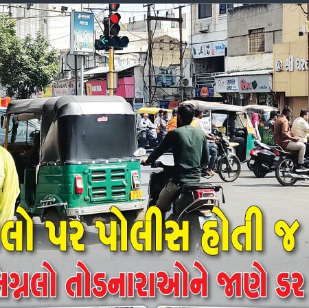 <span class="nnColorfulPostColor" style="color:rgb(0,0,0,1)">શું રાજકોટમાં સર્કલો પર પોલીસ હોતી જ નથી? ટ્રાફિક સિગ્નલો તોડનારાઓને જાણે ડર જ નથી</span>